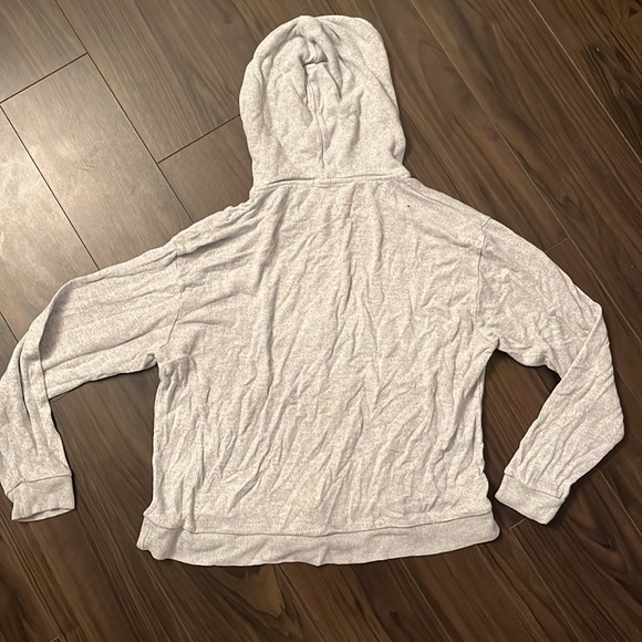 Brandy Melville Grey Zip-up Hoodie - One Size - Picture 4 of 6